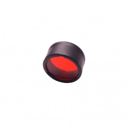 Nitecore NFR26 red color filter – double-sided mineral-coated glass lens, flexible TPU frame, fits 2