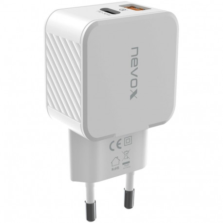 Laadija USB PD Type-C QC3.0/PPS 30W, valge