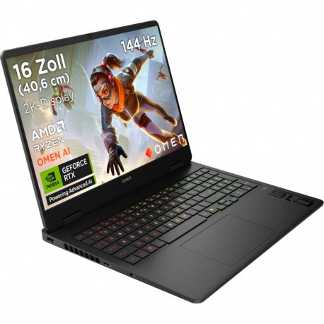 OMEN by HP 16-ap0192ng (black, AMD Ryzen 9 8940HX, NVIDIA GeForce RTX 5070, 16 GB DDR5, 1 TB (1 TB S