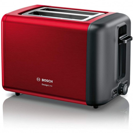 Kompakt-Toaster DesignLine TAT3P424DE (rot/schwarz, 970 Watt, für 2 Scheiben Toast)