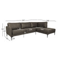 Corner sofa SOFIA RC, dark olive