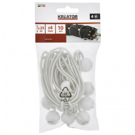 Bungee pallirihm Ø 4mm, 25cm - 10 tk, Kreator, KRTH40906