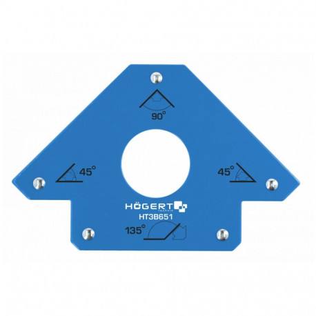 Hogert HT3B651 magnetiline keevitusnurk, 22.5kg, 45°/90°/135°, 28mm, teras