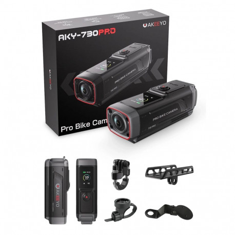 AKEEYO 730Pro 4K Handlebar Video Recorder Sports Camera for Bikes and Motorcycles - Black