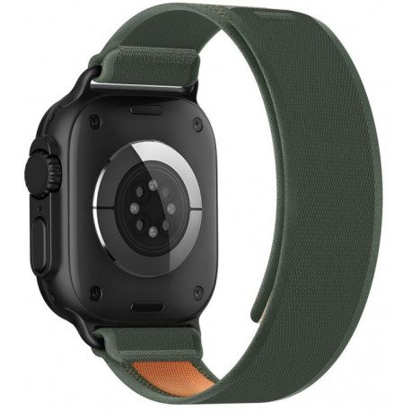 Tech-Protect kellarihm Nylon Elite Apple Watch 44/45/46/49mm, roheline/oranž