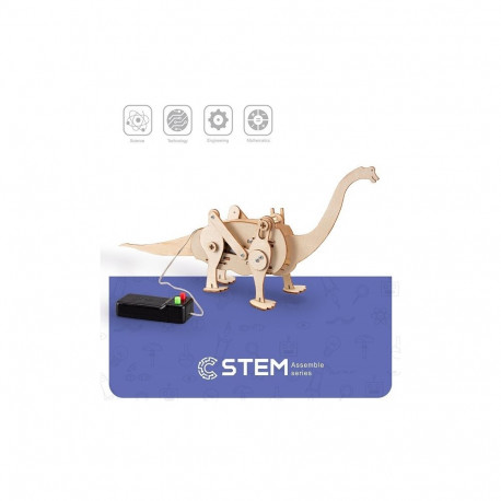 Wooden Assembly Kit Robot Brachiosaurus, STEM Educational Toy