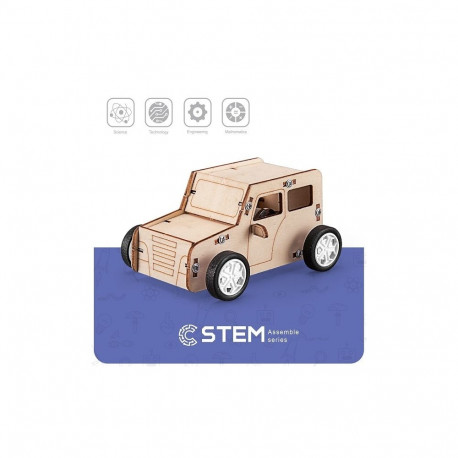 Wooden Assembly Kit Pull the Car, STEM Educational Toy