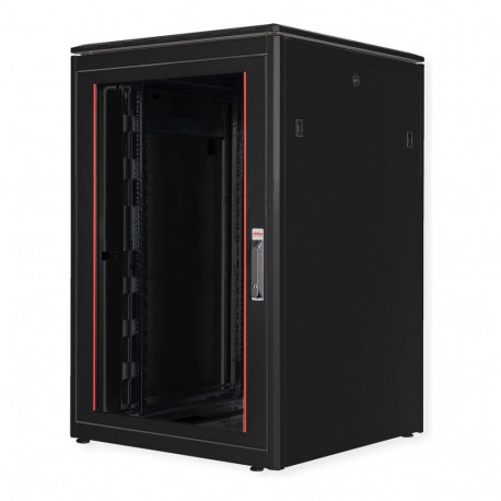 "ROLINE 19-Zoll Netzwerkschrank Pro 22 HE, 800x800 BxT Glastr schwarz"
