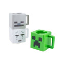 Stacking Mugs - Minecraft Creeper Skeleton Ghast Set Plastic