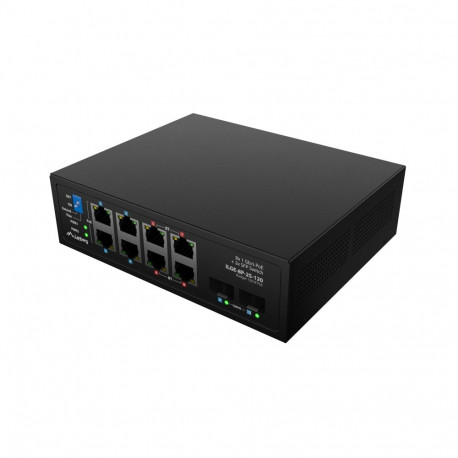 Lanberg Switch PoE 4xBT 4xAT 4xSFP Din Unmanagment Gigabit Ethernet | ILGE-8P-2S-120 | Unmanaged | D
