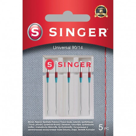 Singer Universal Needle for Woven Fabrics 90/14 5PK