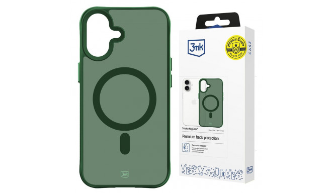 3mk Smoke MagCase for iPhone 16 - Green-Translucent