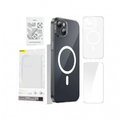 Baseus Crystal Clear tempered glass for phone iPhone 13 transparent with cleaning kit