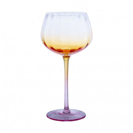 Cocktail glass CINZIA H19.5cm pink/yellow