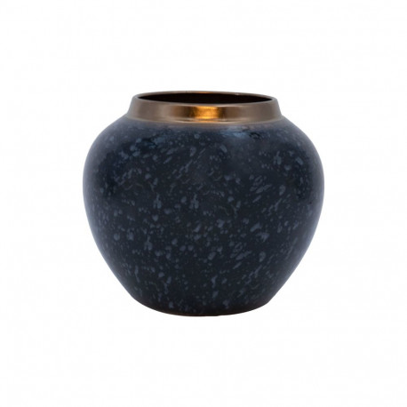 Vase TITAN STONE D20xH18cm, black/grey