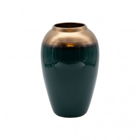 Vase TITAN STONE D17xH27cm, dark green