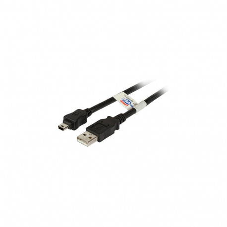 "EFB USB2.0 Anschlusskabel A-Mini B (5polig), St.-St., 3,0m, schwarz, Premium"