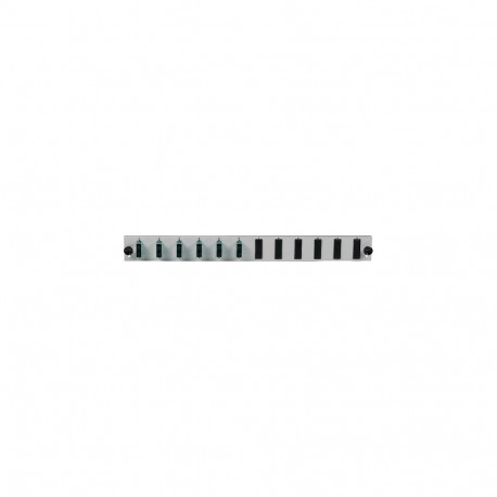 "EFB Bestckte 12 Port Frontblende mit 6 x SC Duplex Kupplung OM3 vertikal, grau"
