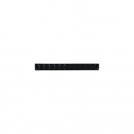 "EFB Bestckte 12 Port Frontblende mit 6 x SC Duplex Kupplung OM4 vertikal, schwarz"