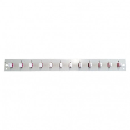 EFB esipaneel varustatud 12 x LC duplex adapteritega OM4, must