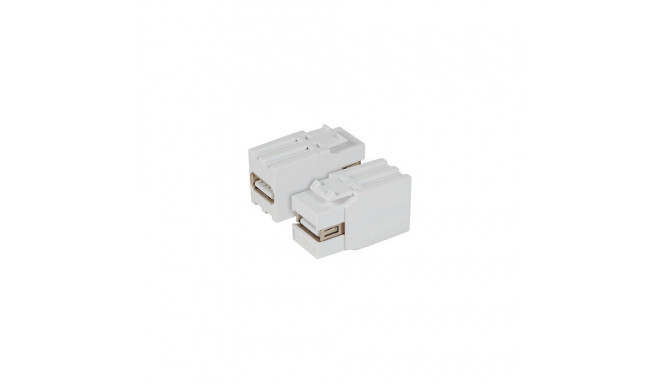 EFB Keystone sisseehitatav adapter USB2.0 A-A, valge