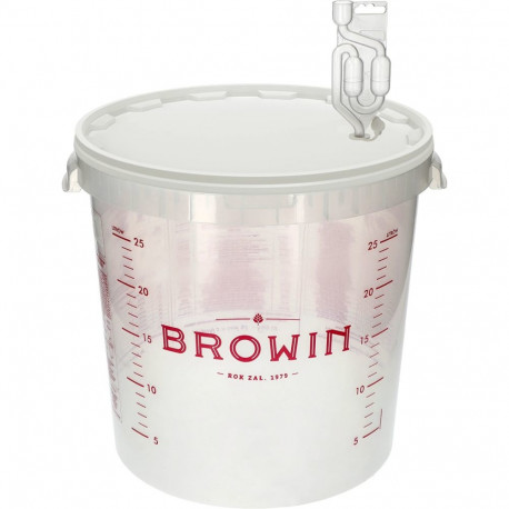 30L Fermentation Container with Lid BROWIN 340461, 3 Airlocks, 2 Stoppers