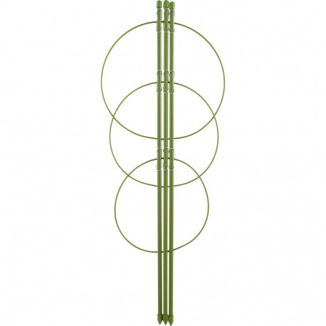 Garden plant support rings, 3 rings 0.5m BIOOGROD 721305, 50 cm height, 18.5 cm width
