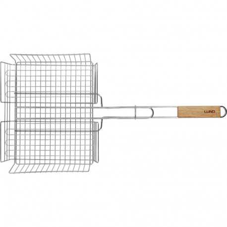 Lund Grilling Grid 99861, 34x27.5x6.5cm, chrome plated, wooden handle, 745g