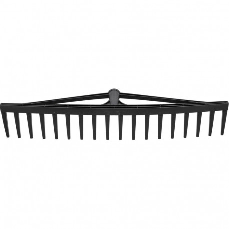 Flo plastikust reha 35789, 59 cm, 18 hammast, universaalne, ilma varreta, must