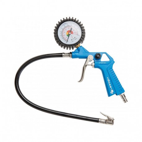 Hogert HT4R757 pneumaatiline rehvi täitmise püstol, 0-12bar/174psi, 450mm voolik, 1/4" ühendus, mano