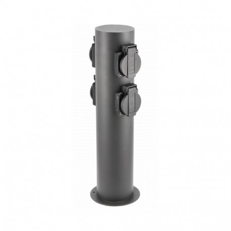 Gtv Aia post CORTA OS-CORP36G-30, IP54, 4xSchuko pesa, max. 3500W, post 360mm, grafiit