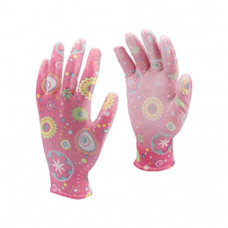 POLYESTER GARDEN GLOVES 8" WERS 74126 FLO