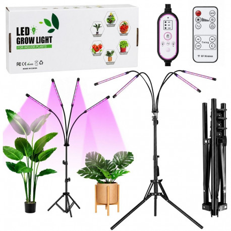 Led-lamp taimede kasvatamiseks ja valgustamiseks statiiviga 4 paneeliga pult