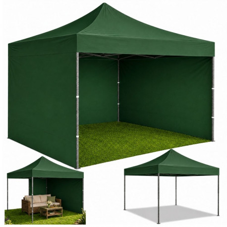 Kiirkokkupandav müügi- ja toitlustuspaviljon 3x3M, roheline
