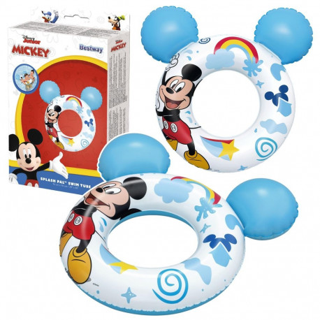 Bestway laste täispuhutav ujumisrõngas Mickey Mouse'i kõrvadega 9102K, sinine
