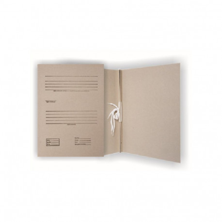 File covers SMLT A4 2-ribbon cardboard brown