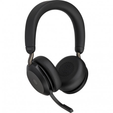 Jabra peakomplekt Evolve2 75 MS BT ülekõrvaline USB-A laadimisalusega, must