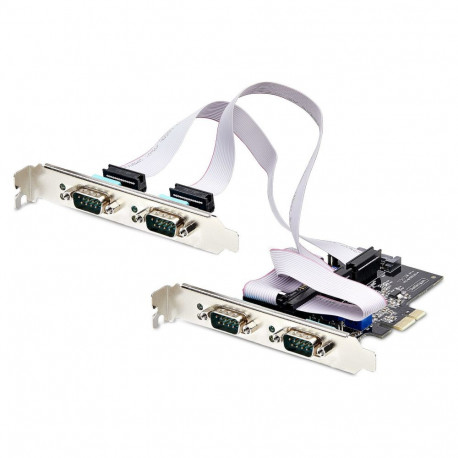 STARTECH.COM PCIe seriaalkaart 16C1050 4-pordine RS232/RS422/RS485 DB9 UART ESD Schutz Windows/Linux
