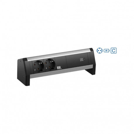 "Bachmann Desk Steckdosenleiste, 2xDosen(CEE7), 1xUSB C 30W Charger 1xCM GST18"