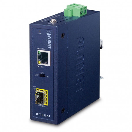 "Planet IGT-815AT Industrial Compact Media Converter"