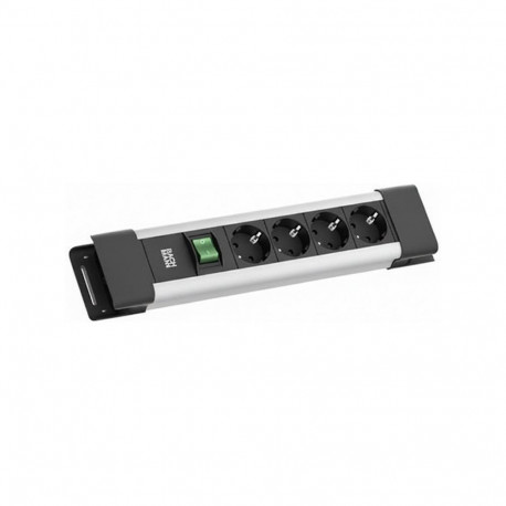 "BACHMANN CONNECTUS 4xCEE7/3, 1xSchalter 2,0m CEE7/7 Grau"