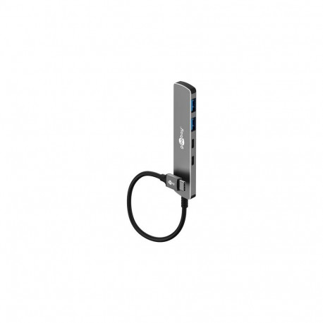 Goobay 79159 interface hub USB Type-C 5000 Mbit/s Grey
