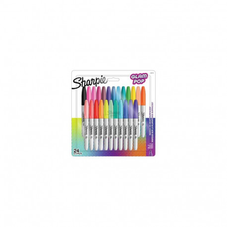 Sharpie 2198779 marker 24 pc(s) Fine tip Black, Blue, Green, Orange, Pink, Red, Yellow