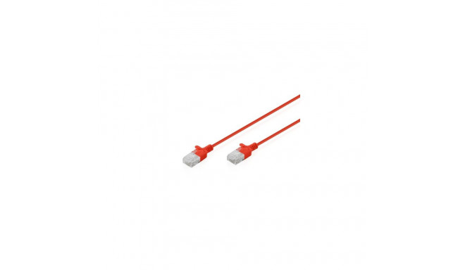 Digitus CAT 6 U-UTP Slim patch cable, 3 m, red