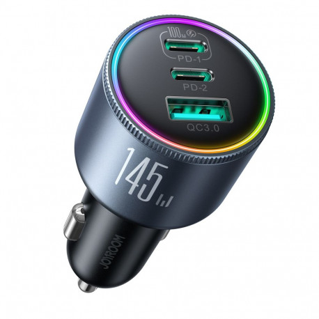 Joyroom 145W 2xUSB-C/USB-A autolaadija