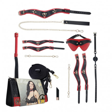 Milan Collection komplekt kotiga, must/punane