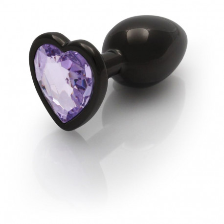 anaalplug Heart Gem väike, relvatera/ametüstlilla