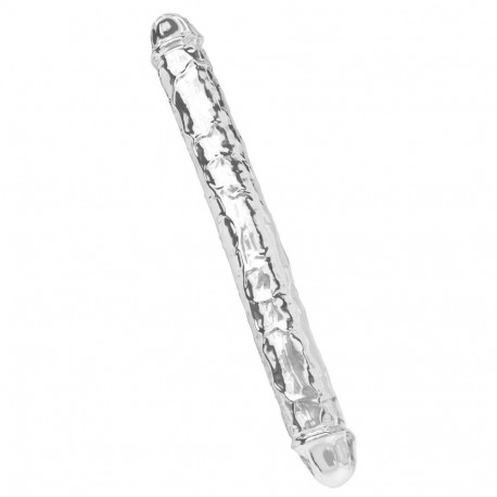 Clear Double Dong TPE 34.5 cm