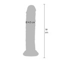 dildo TPE 19cm, läbipaistev