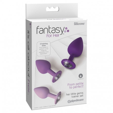 Korki analne silikonowe Her little gems komplet 3 szt. Fantasy For Her